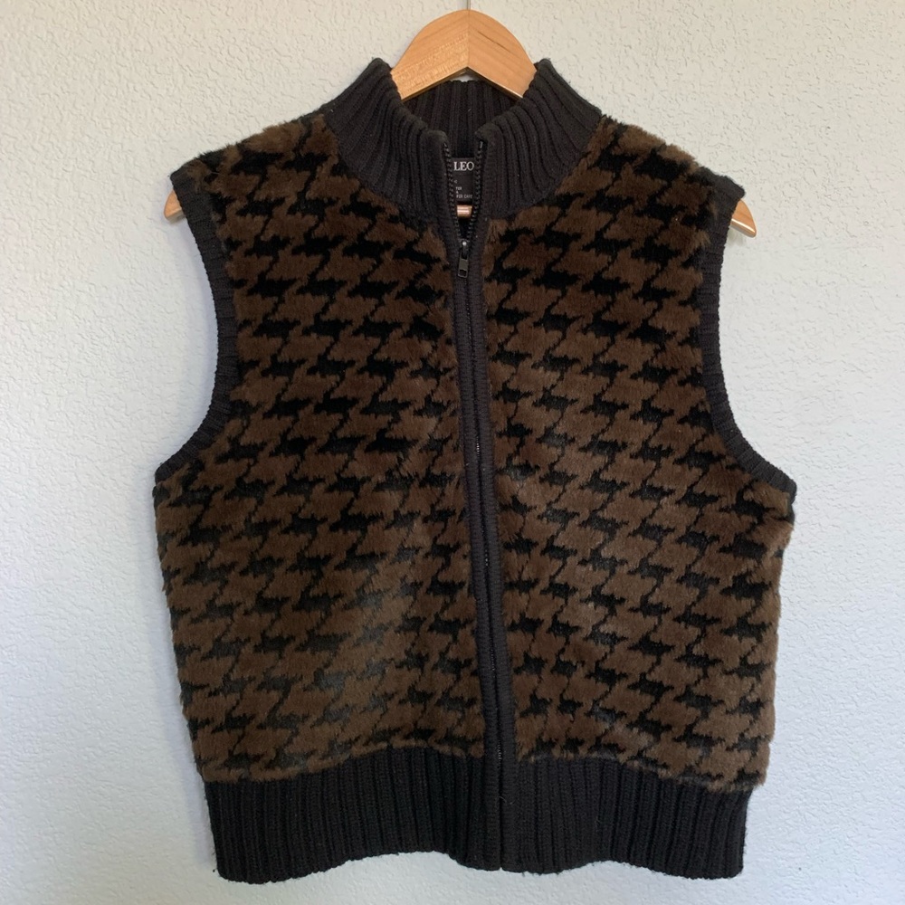 Nina Leonard Faux Fur Sleeveless Vest